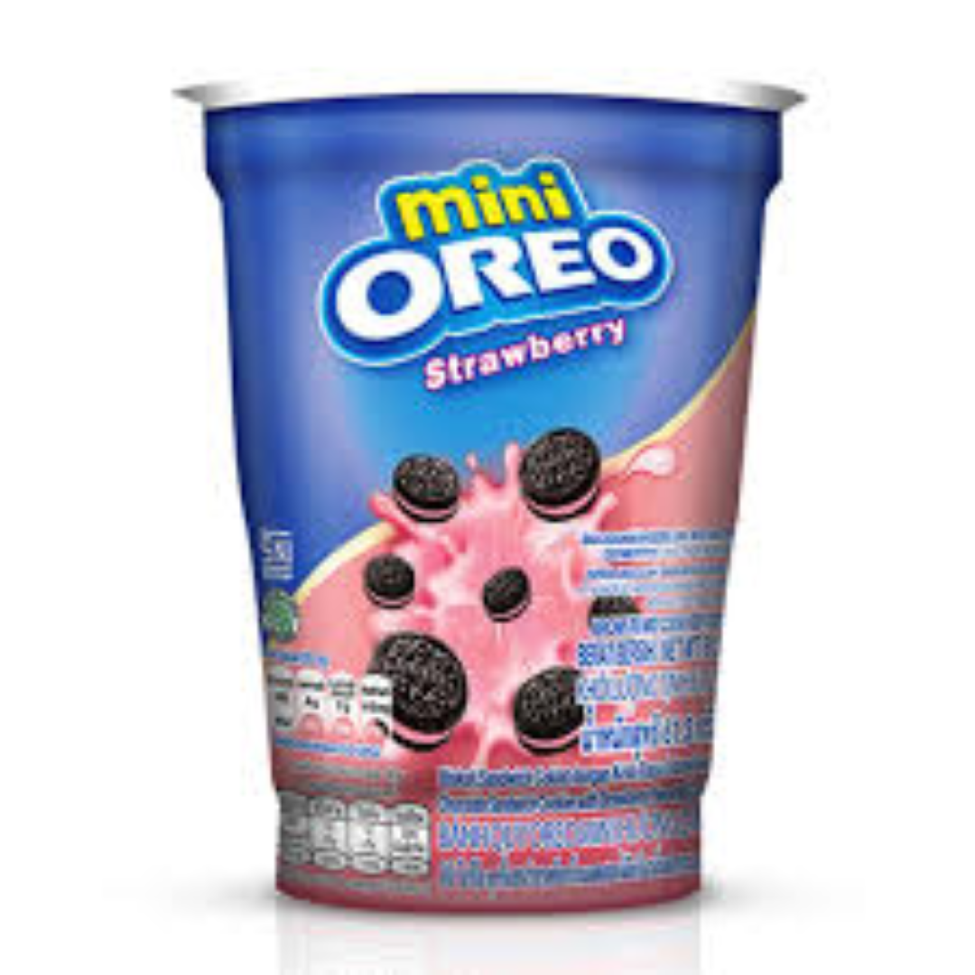 OREO MINI CUP STRAWBERRY SANDWICH COOKIES 61.3G